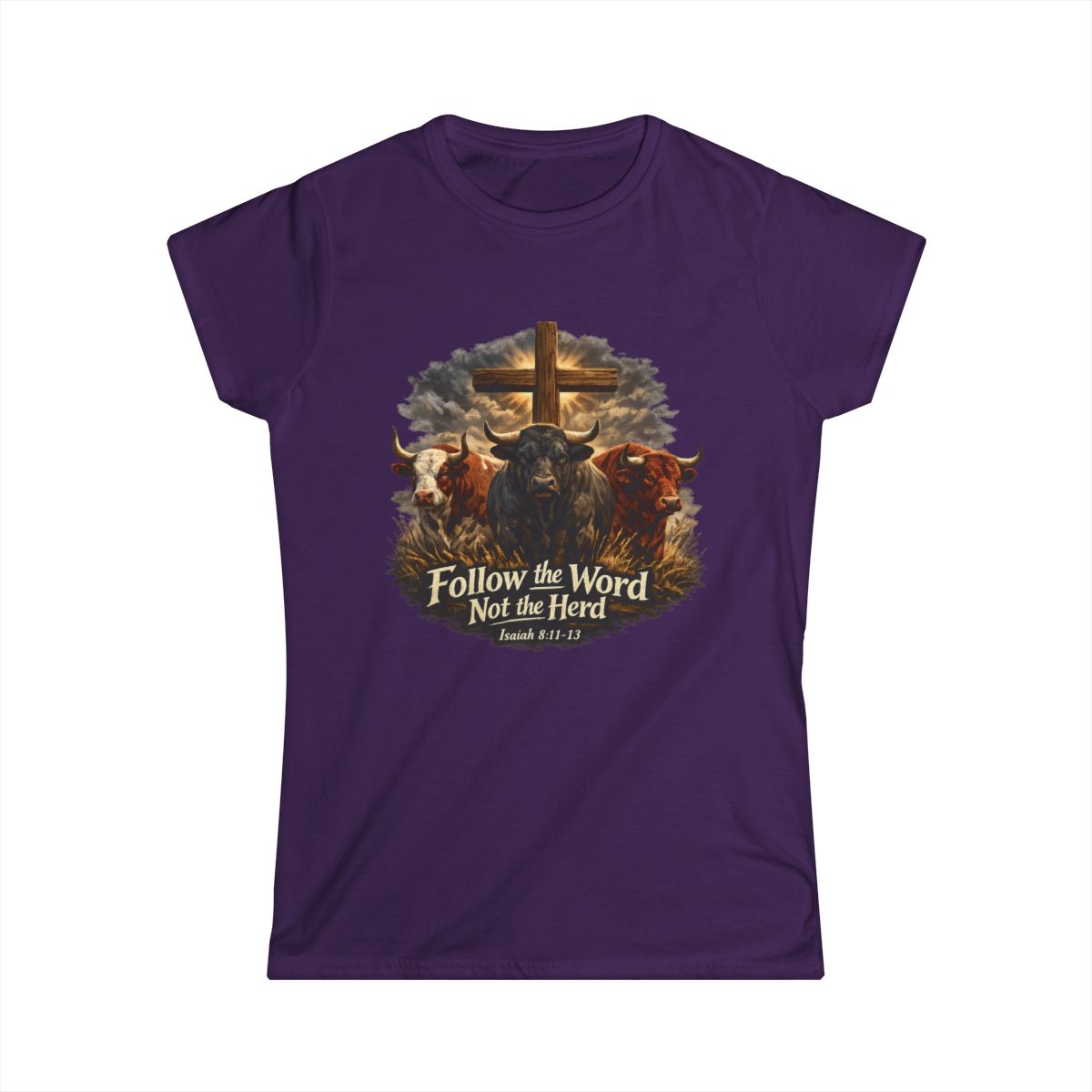 "Follow the Lord Not the Herd" Women's Christian T-Shirt - Faith Graphic Tee