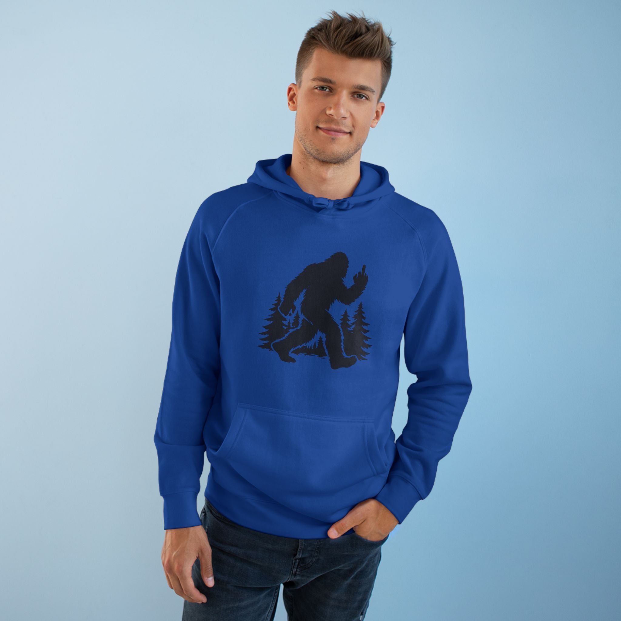 Bigfoot Hoodie - Sasquatch Forest Graphic Sweatshirt - Unisex Outdoor Adventure Pullover